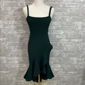 Here Comes The Sun Ruffle Green Sleeveless Dress